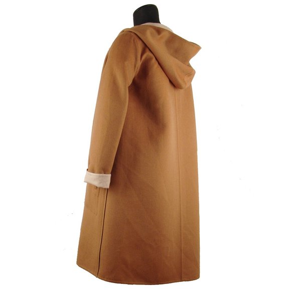 NEW Authentic HERMES Hooded Coat Jacket Zippered EU 34 Manteau Trois-Quarts - Picture 11 of 16